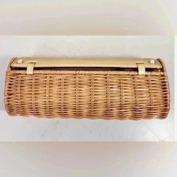 Michael Kors Santorini Gold Wicker Clutch - Picture 15 of 15